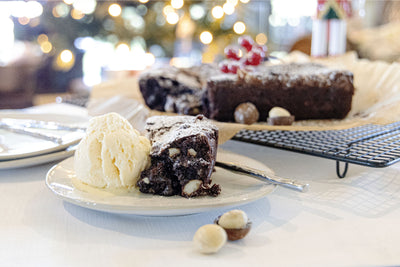 Christmas Macadamia Brownies